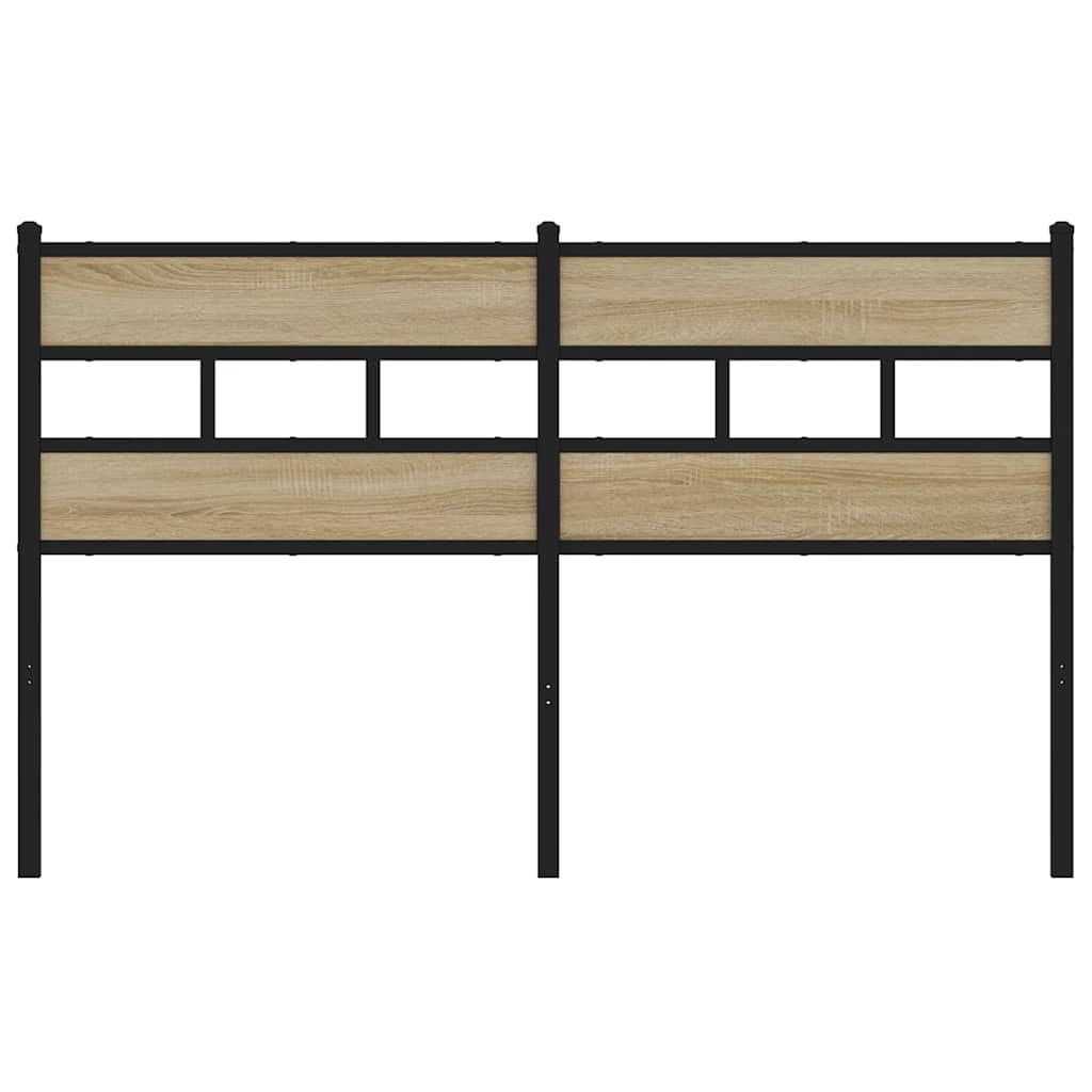 Testiera di Ricambio Rovere Sonoma 140 cm in Ferro e Legno Multistrato | homemem39