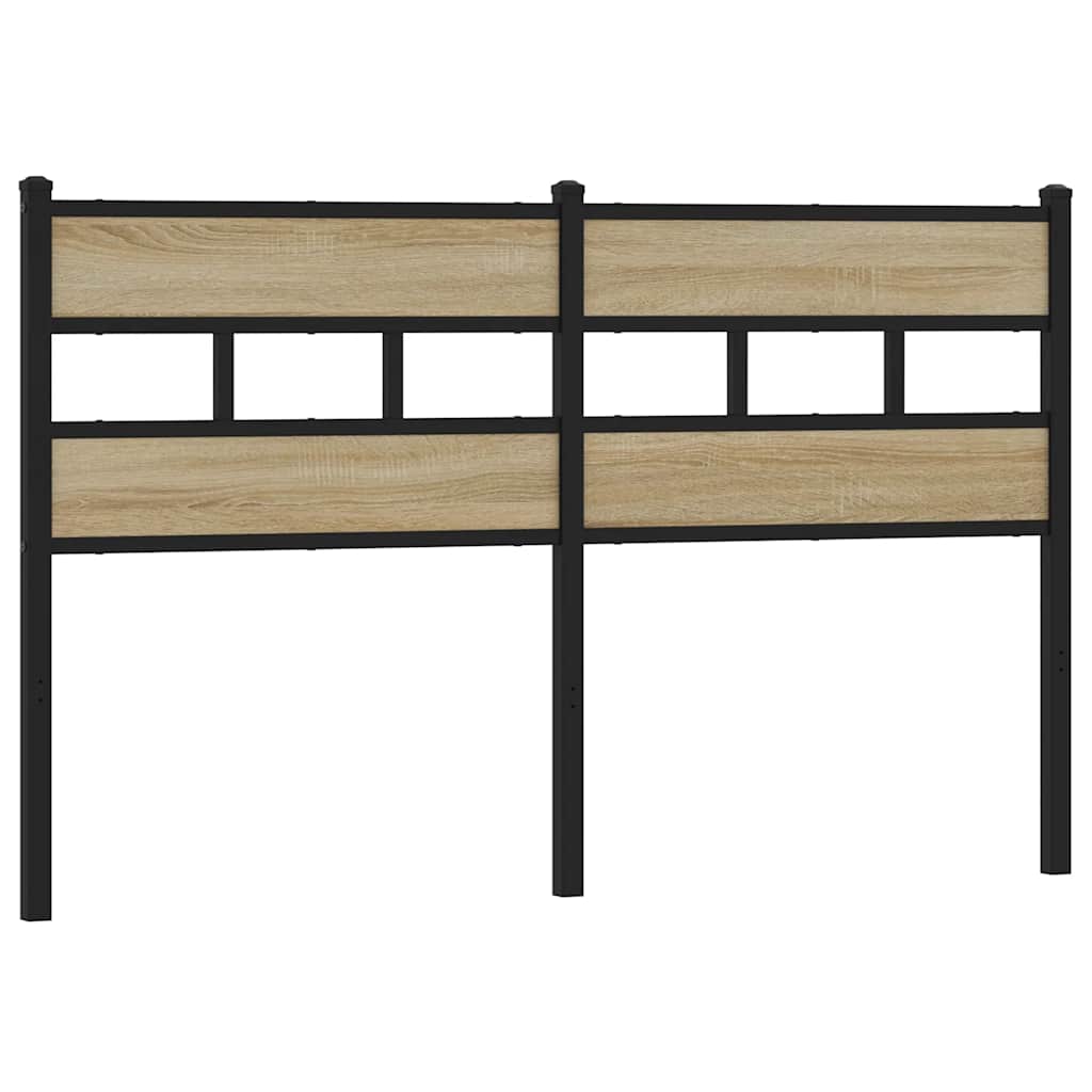 Testiera di Ricambio Rovere Sonoma 160 cm in Ferro e Legno Multistrato | homemem39