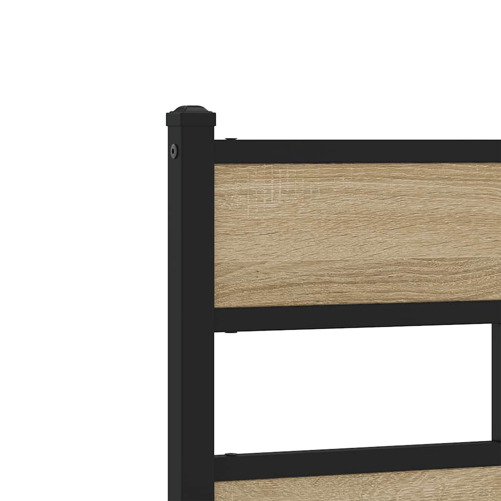 Testiera di Ricambio Rovere Sonoma 180 cm in Ferro e Legno Multistrato | homemem39