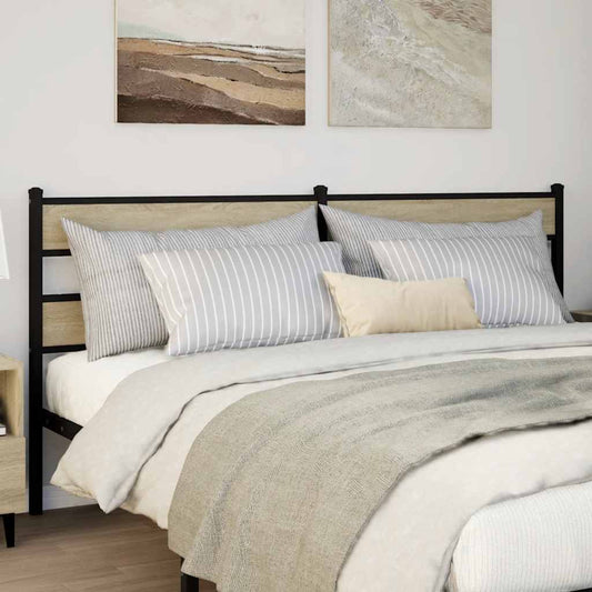 Testiera di Ricambio Rovere Sonoma 180 cm in Ferro e Legno Multistrato | homemem39
