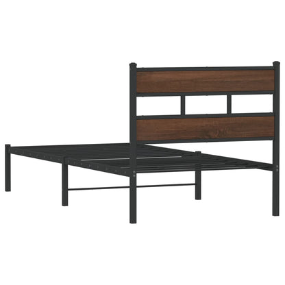 Giroletto senza Materasso con Testiera Rovere Marrone 80x200 cm | homemem39