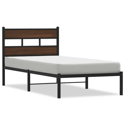 Giroletto senza Materasso con Testiera Rovere Marrone 100x190cm | homemem39