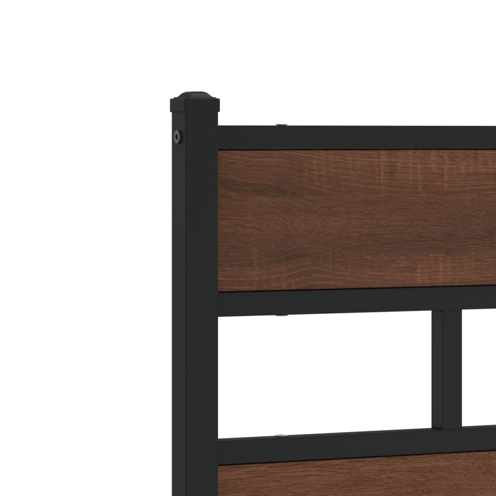 Giroletto senza Materasso con Testiera Rovere Marrone 140x190cm | homemem39