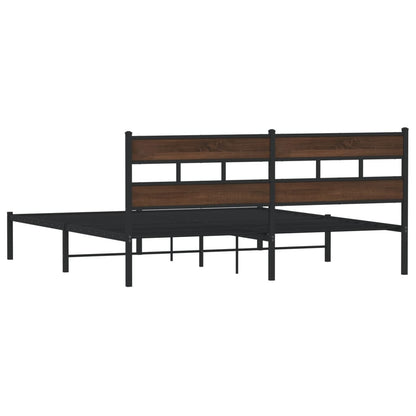 Giroletto senza Materasso con Testiera Rovere Marrone 183x213cm | homemem39
