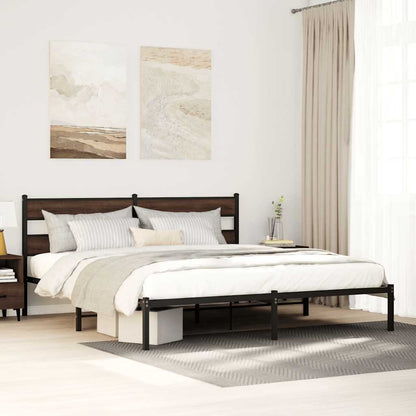 Giroletto senza Materasso con Testiera Rovere Marrone 190x200cm | homemem39
