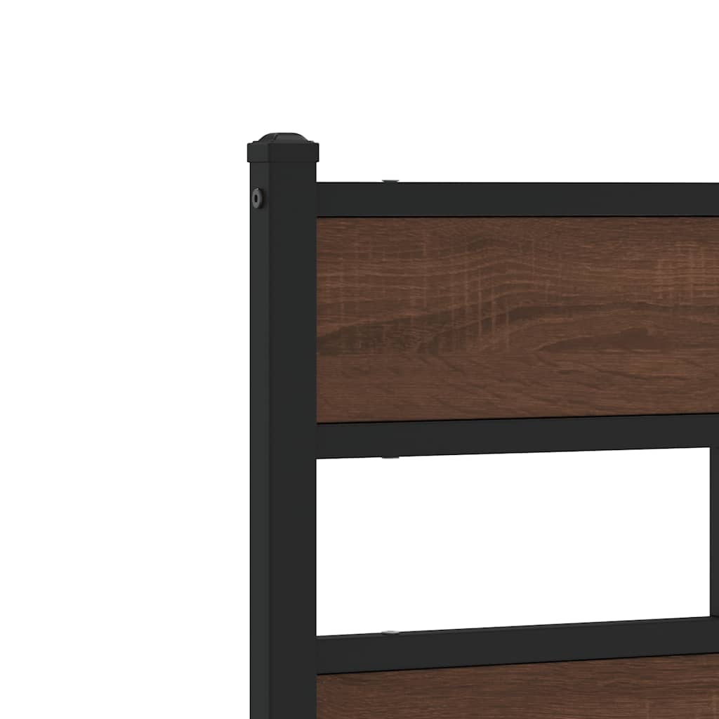 Giroletto senza Materasso con Testiera Rovere Marrone 200x200cm | homemem39