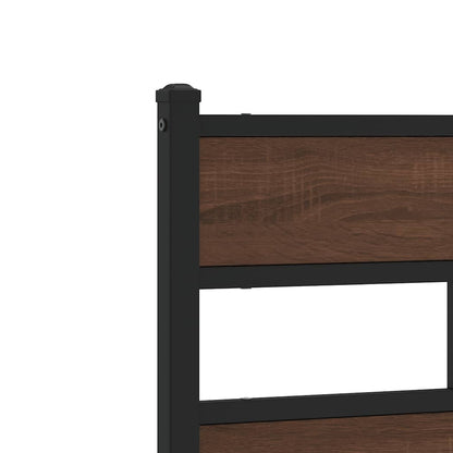 Giroletto senza Materasso con Testiera Rovere Marrone 200x200cm | homemem39