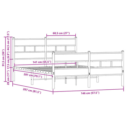 Giroletto senza Materasso con Testiera e Pediera 140x200 cm | homemem39