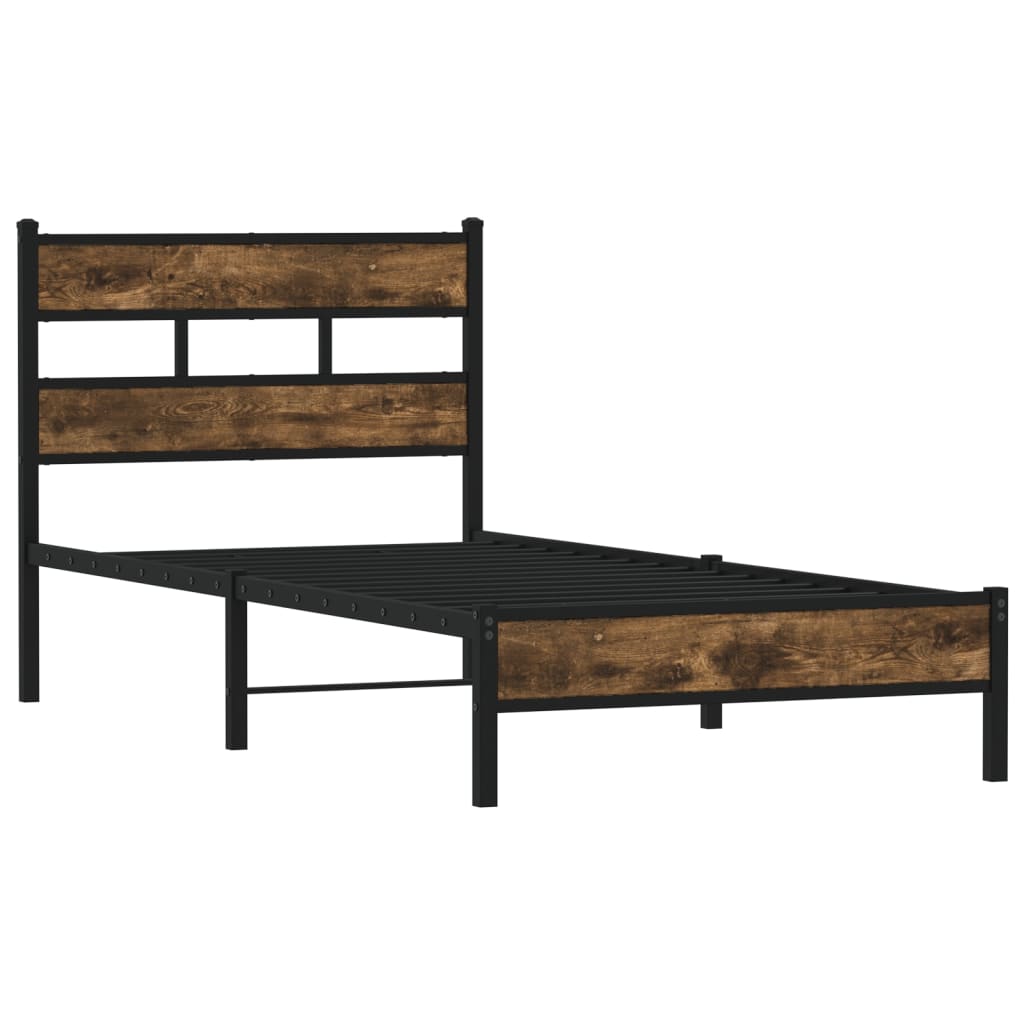 Giroletto senza Materasso con Testiera Rovere Sonoma 75x190 cm | homemem39