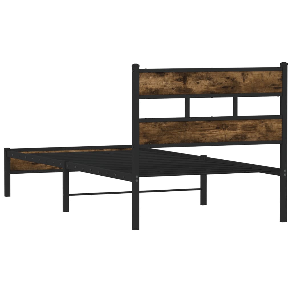 Giroletto senza Materasso con Testiera Rovere Sonoma 75x190 cm | homemem39