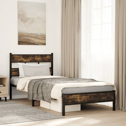 Giroletto senza Materasso con Testiera Rovere Sonoma 75x190 cm
