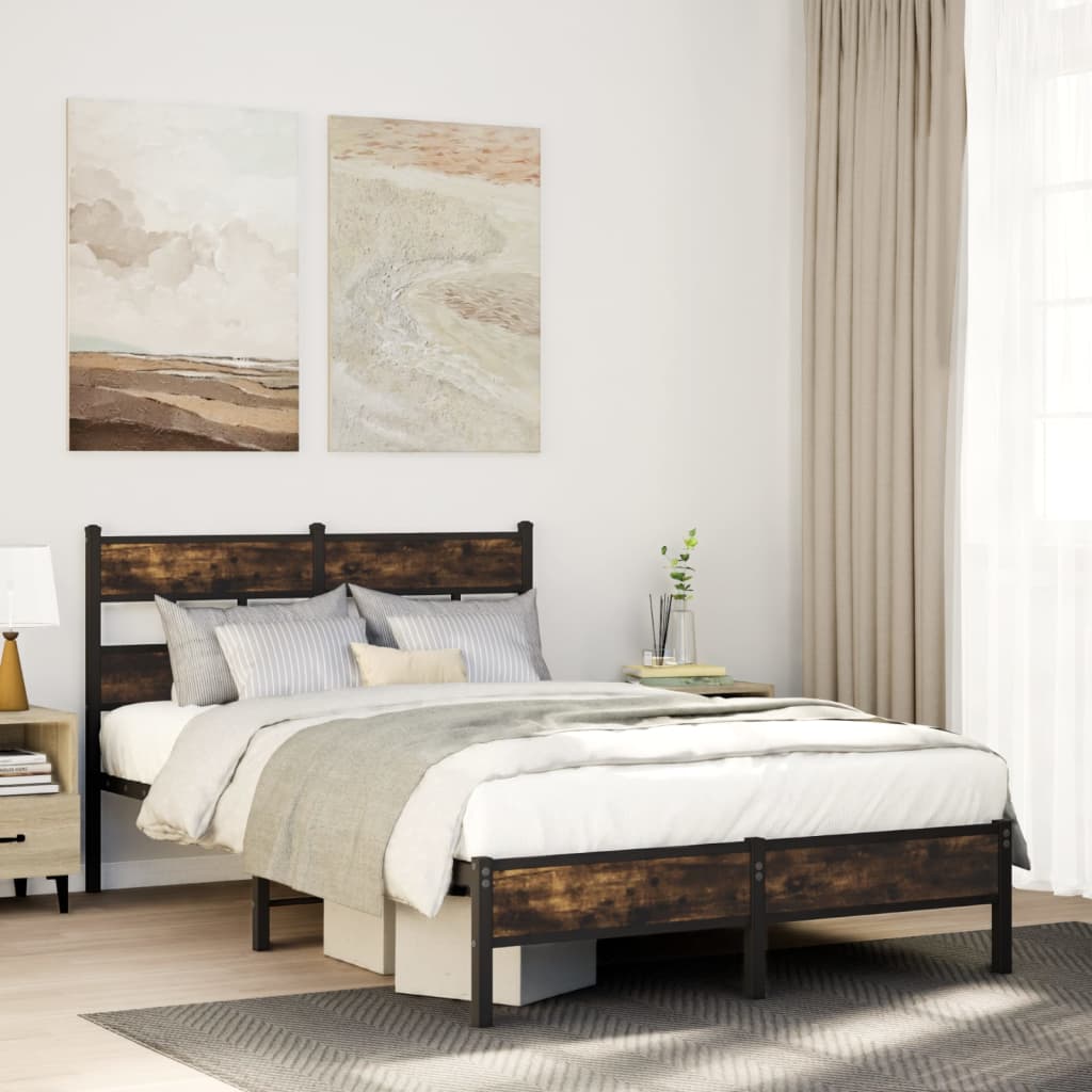 Giroletto senza Materasso con Testiera Rovere Sonoma 120x200 cm | homemem39