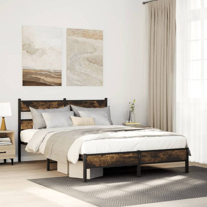 Giroletto senza Materasso con Testiera Rovere Sonoma 140x190 cm | homemem39