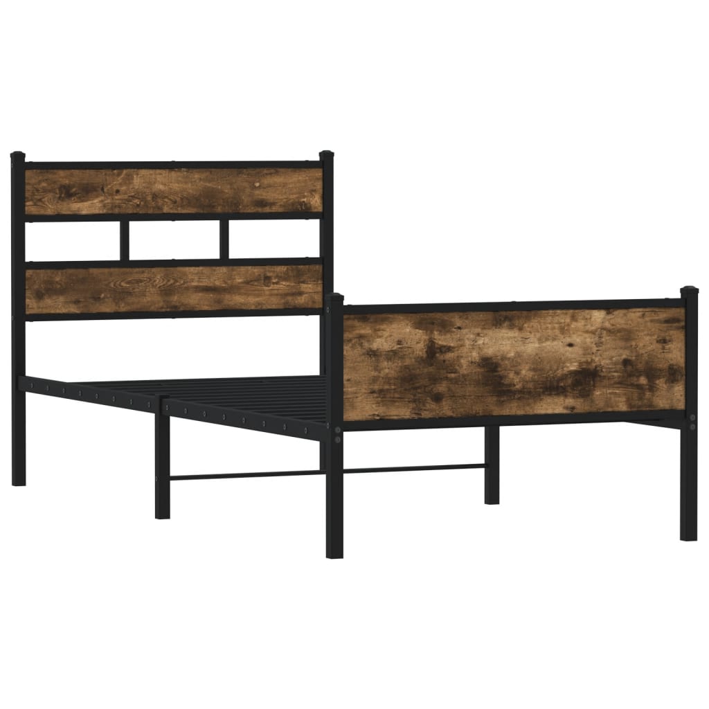 Giroletto senza Materasso Rovere Fumo 90x200 cm in Truciolato | homemem39