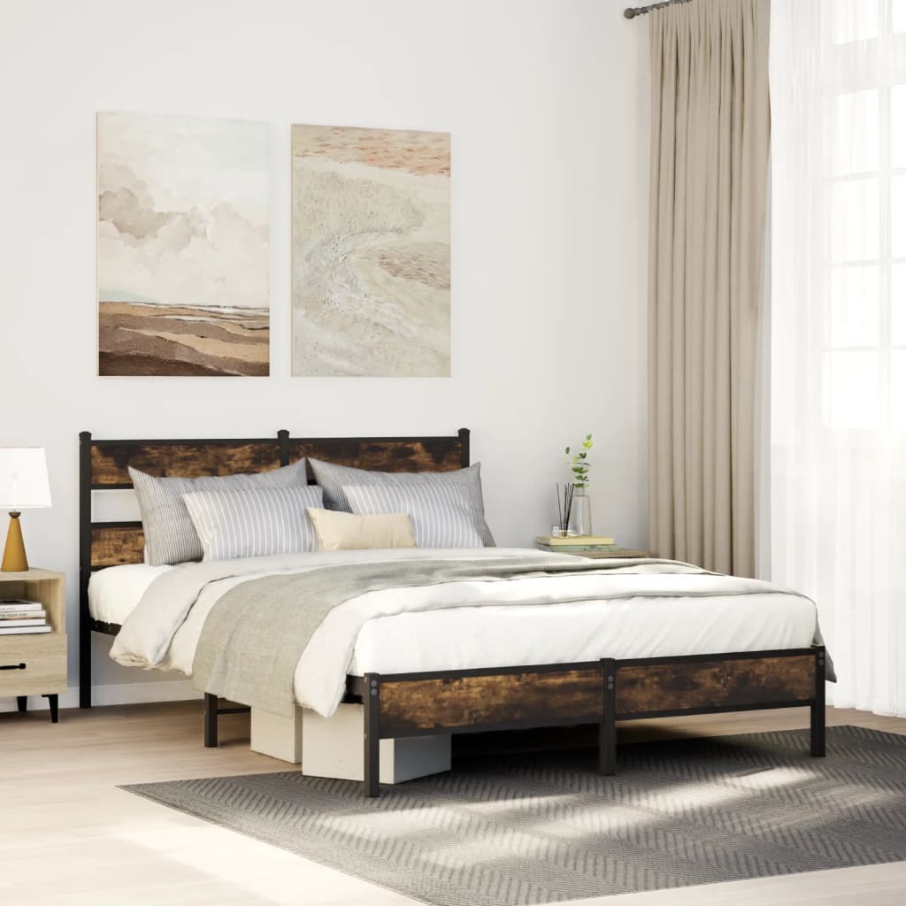Giroletto senza Materasso Rovere Fumo 90x200 cm in Truciolato | homemem39