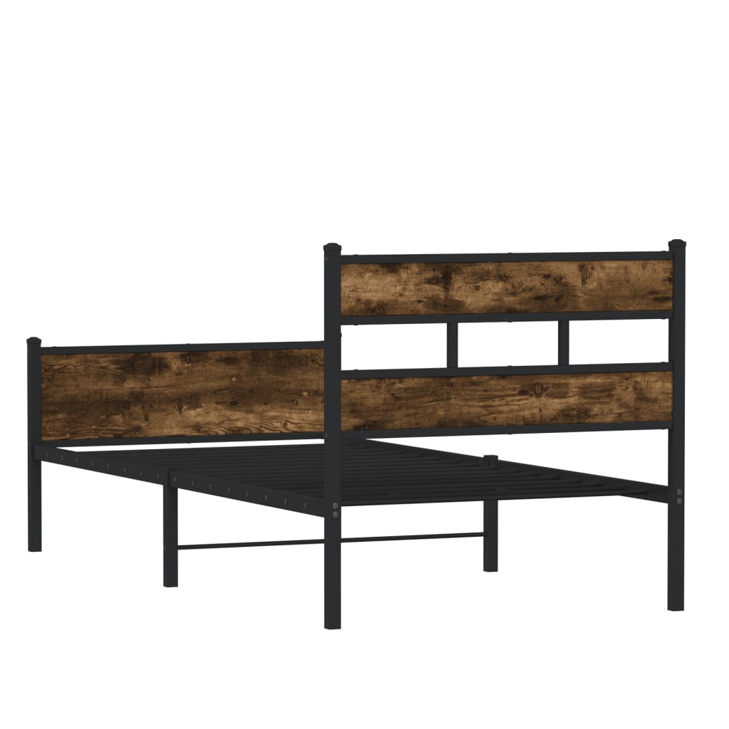 Giroletto senza Materasso Rovere Fumo 107x200 cm in Truciolato | homemem39