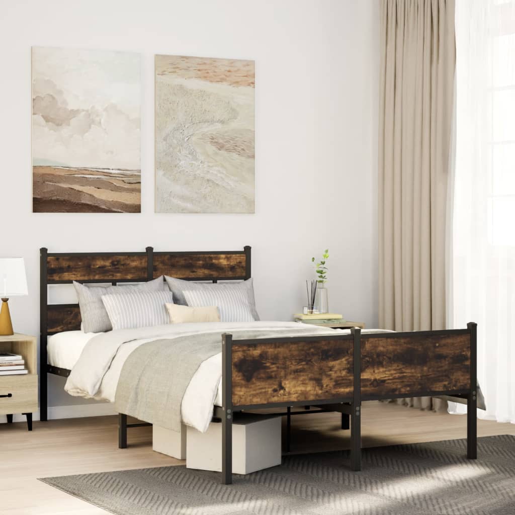 Giroletto senza Materasso Rovere Fumo 120x190 cm in Truciolato | homemem39