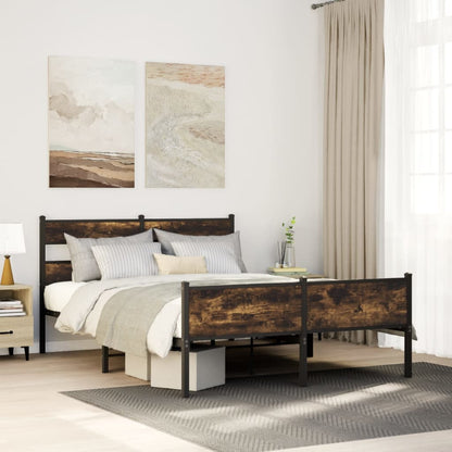 Giroletto senza Materasso Rovere Fumo 137x190 cm in Truciolato | homemem39