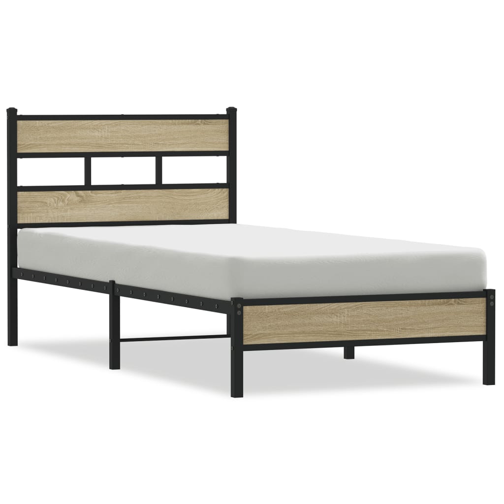 Giroletto senza Materasso Rovere Sonoma 90x200 cm in Truciolato | homemem39