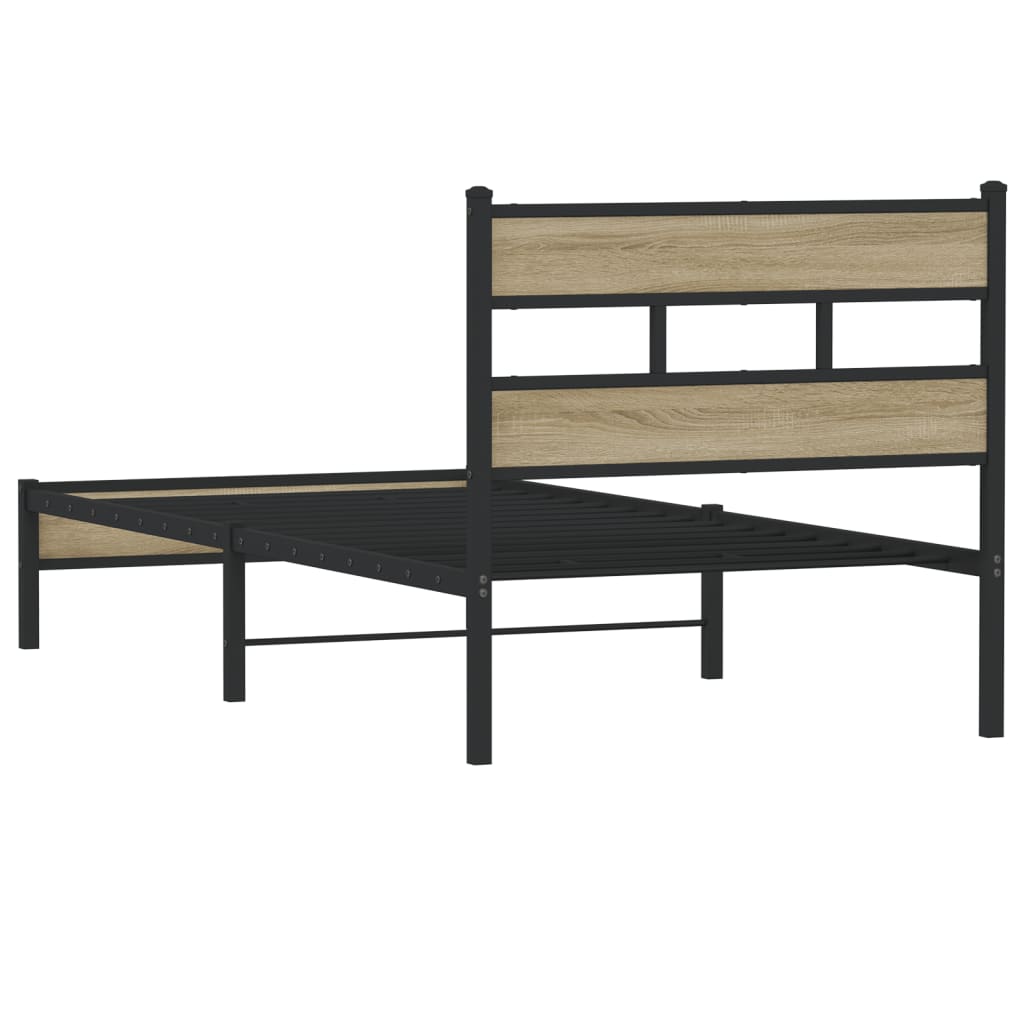 Giroletto senza Materasso Rovere Sonoma 90x200 cm in Truciolato | homemem39