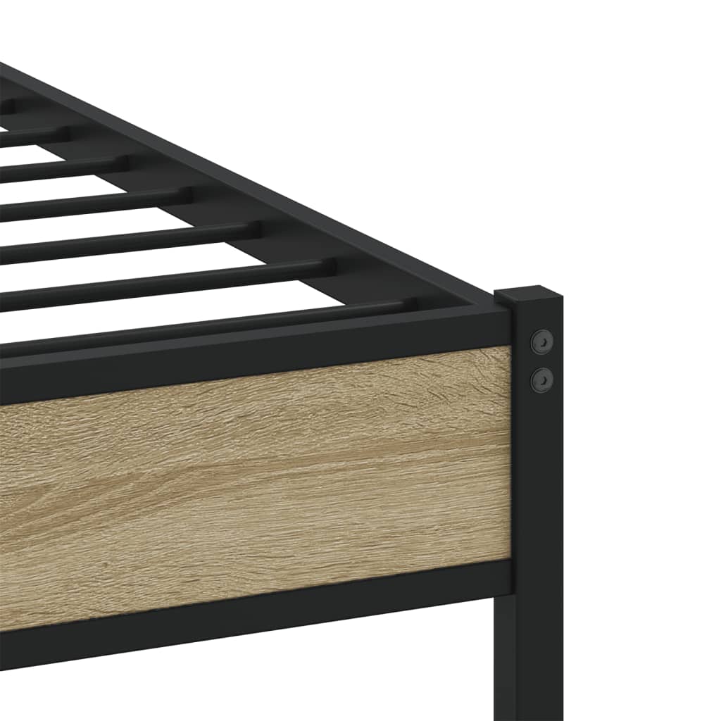 Giroletto senza Materaso in Metallo Rovere Sonoma 75x190 cm | homemem39