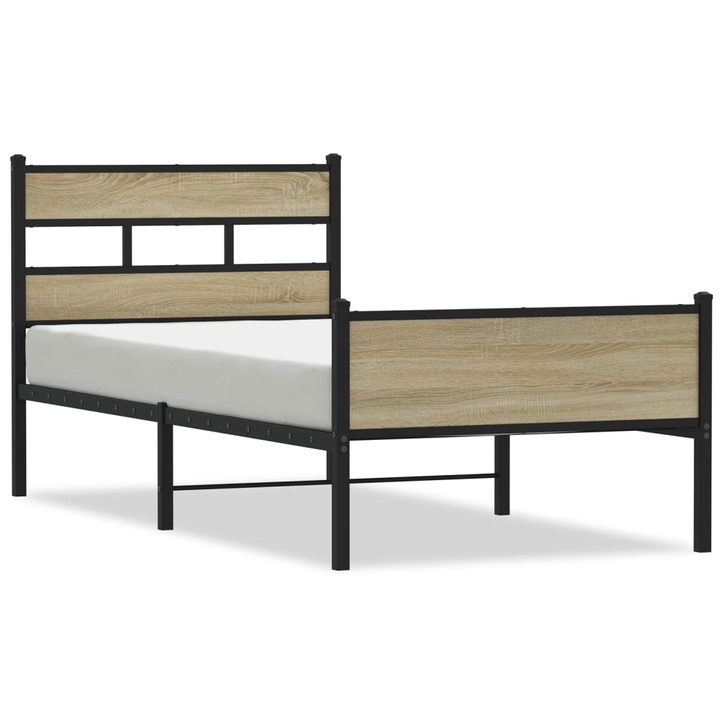 Giroletto senza Materasso Rovere Sonoma 100x190cm in Truciolato | homemem39