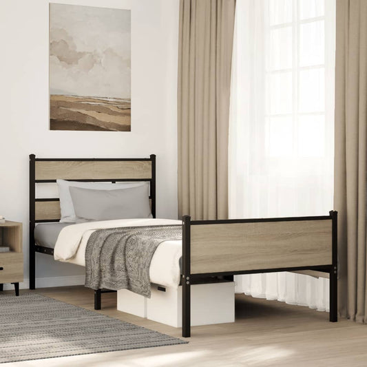 Giroletto senza Materasso Rovere Sonoma 100x190cm in Truciolato | homemem39
