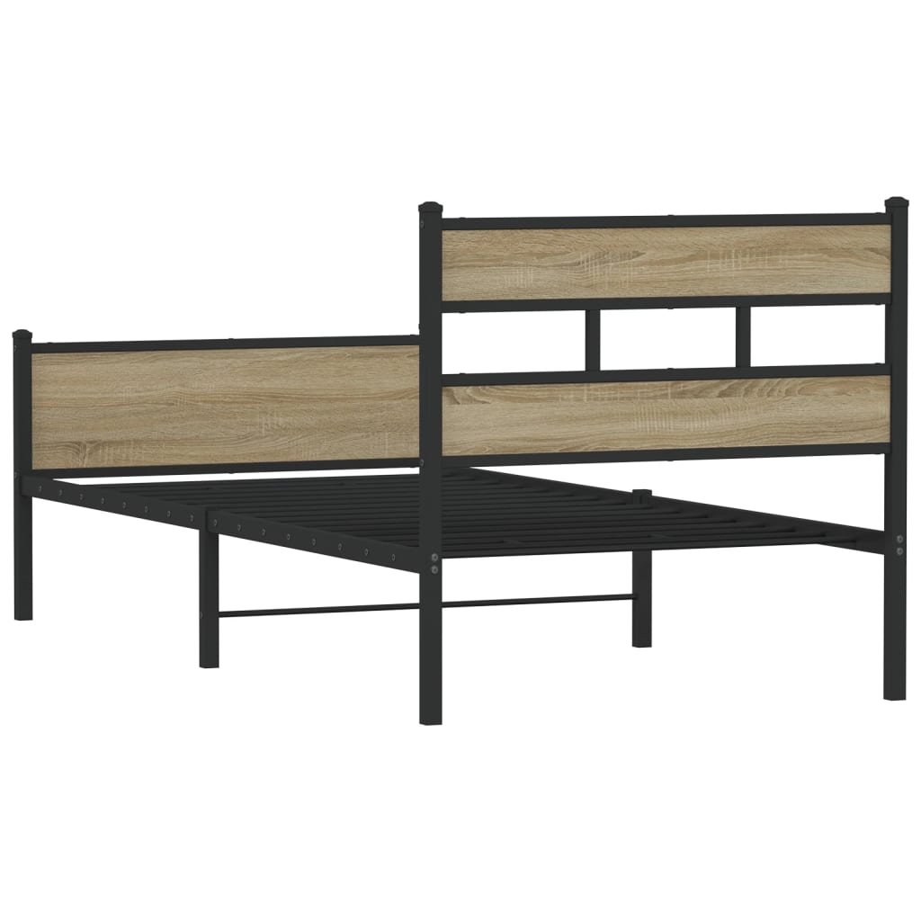 Giroletto senza Materasso Rovere Sonoma 107x200cm in Truciolato | homemem39