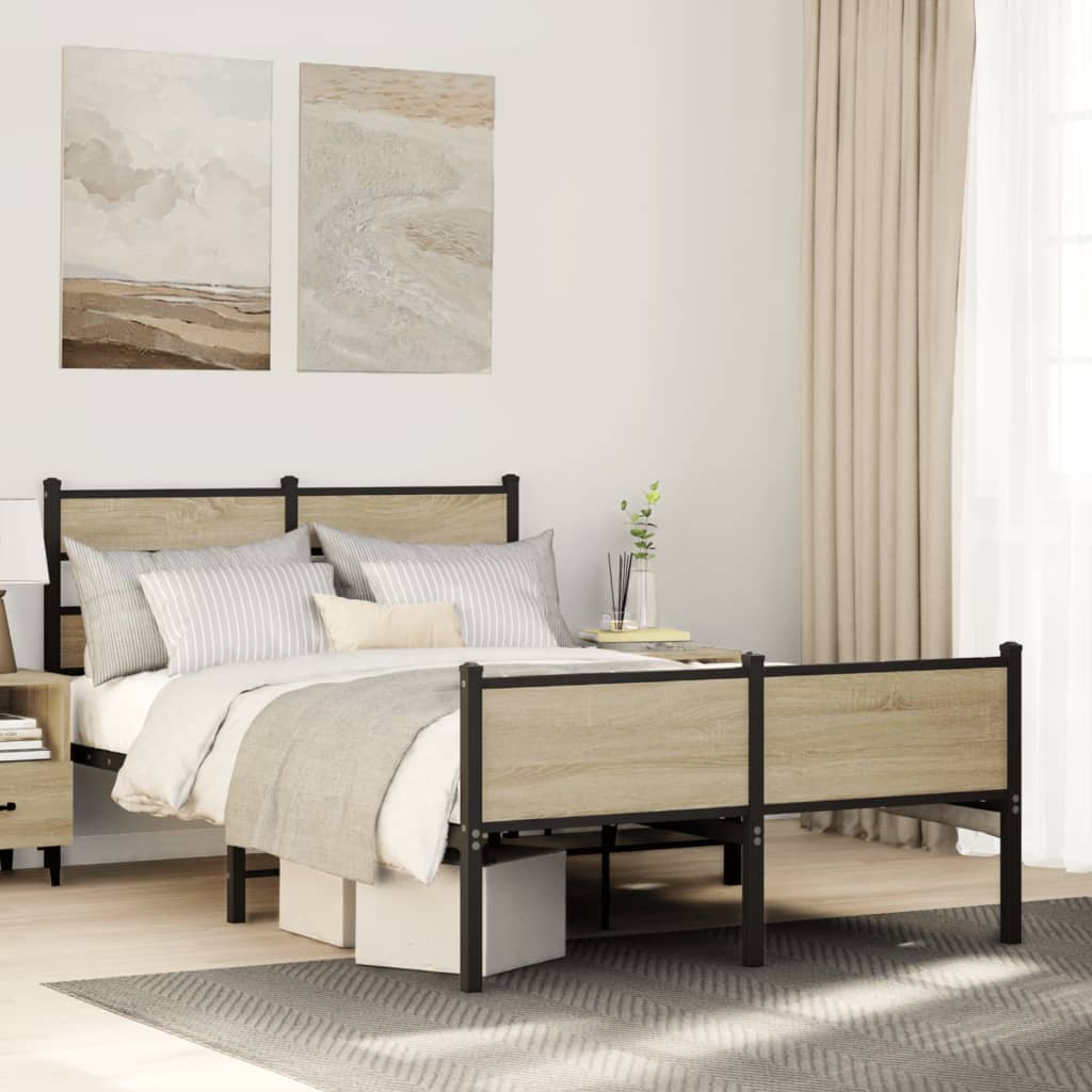 Giroletto senza Materasso Rovere Sonoma 120x190cm in Truciolato | homemem39
