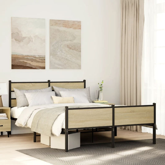 Giroletto senza Materasso Rovere Sonoma 137x190cm in Truciolato | homemem39