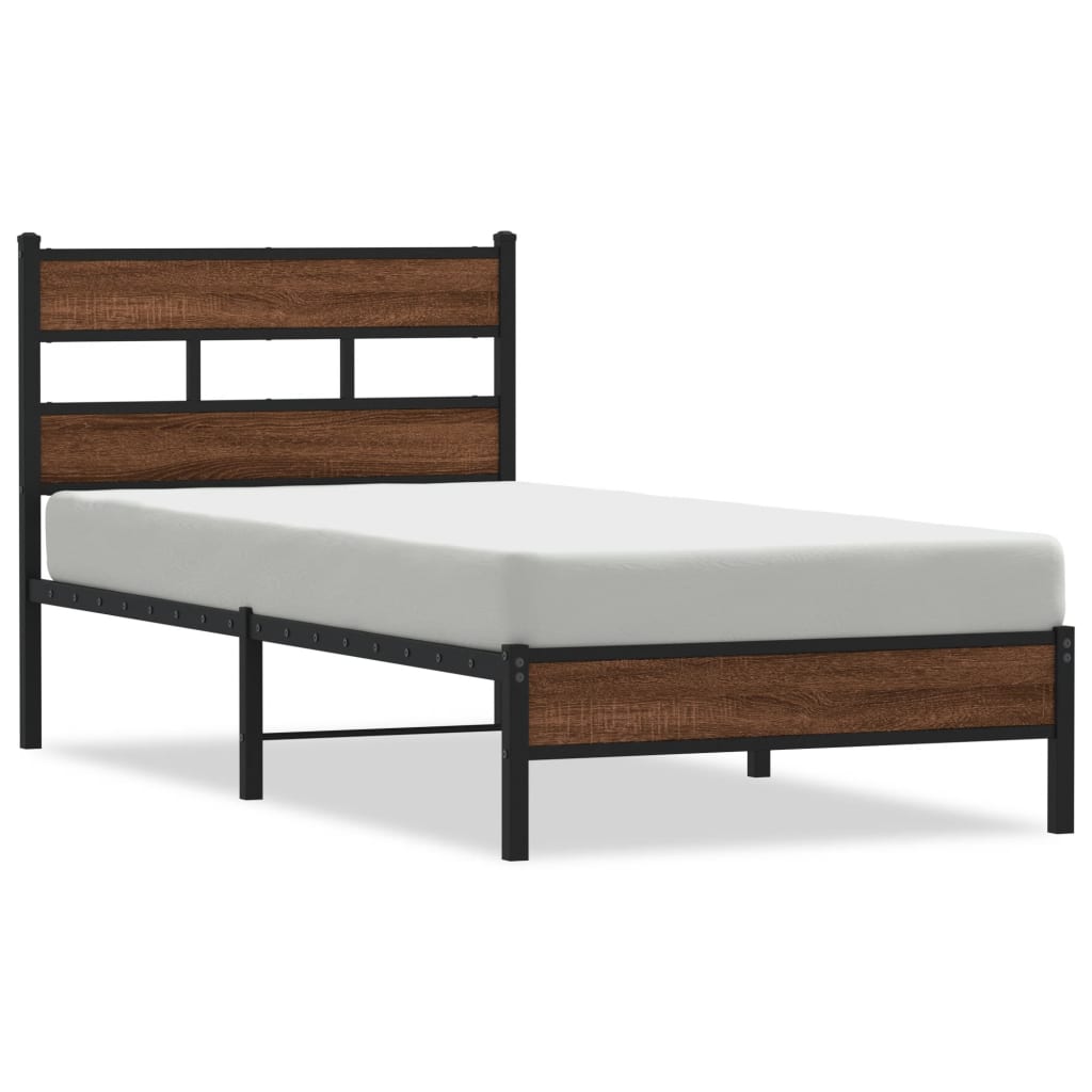 Giroletto senza Materasso Rovere Marrone 80x200cm in Truciolato | homemem39