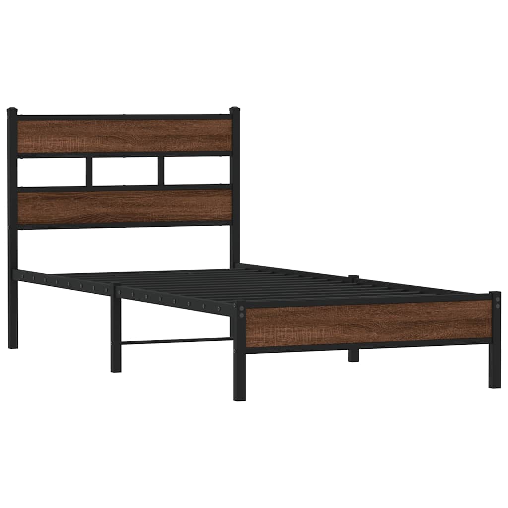 Giroletto senza Materasso Rovere Marrone 90x200cm in Truciolato | homemem39