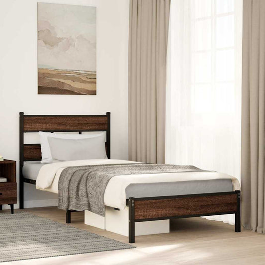Giroletto senza Materasso Rovere Marrone 90x200cm in Truciolato | homemem39