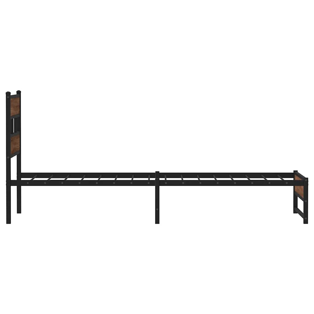 Giroletto senza Materasso in Metallo Rovere Marrone 107x203 cm | homemem39