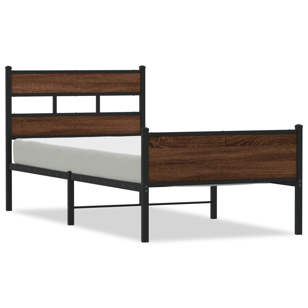 Giroletto senza Materasso Rovere Marrone 80x200cm in Truciolato | homemem39