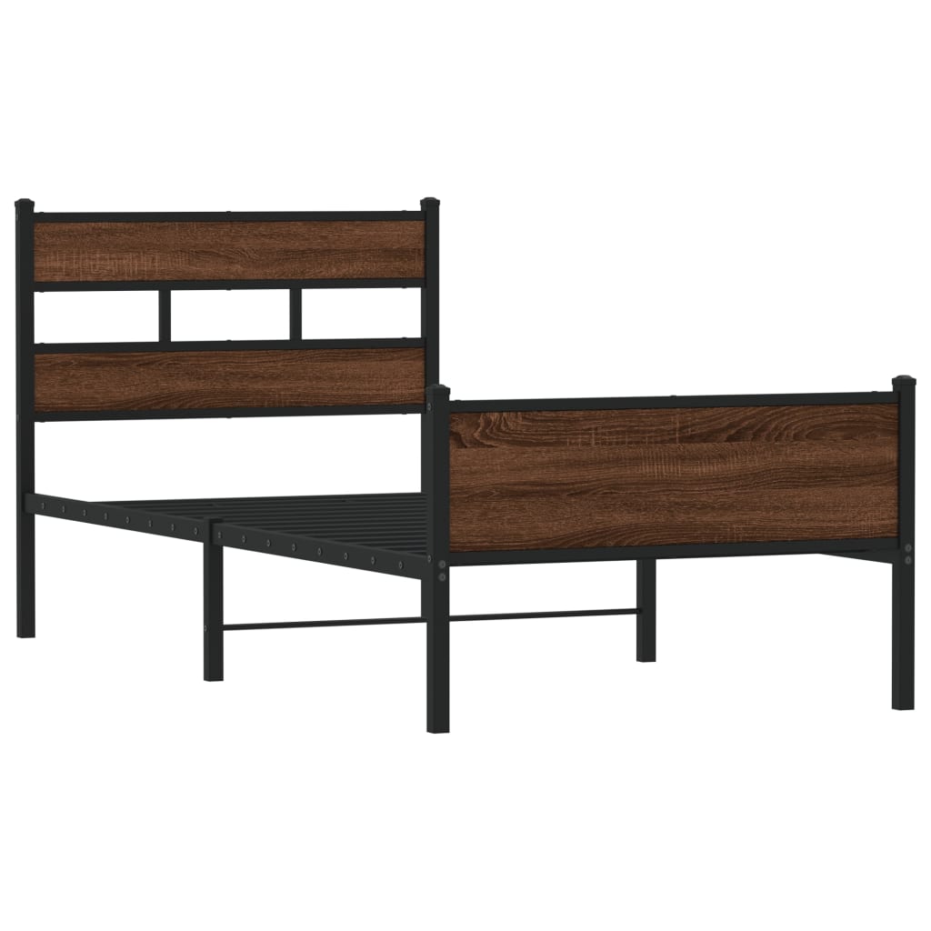 Giroletto senza Materasso Rovere Marrone 80x200cm in Truciolato | homemem39