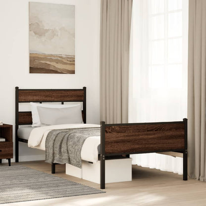 Giroletto senza Materasso Rovere Marrone 80x200cm in Truciolato | homemem39