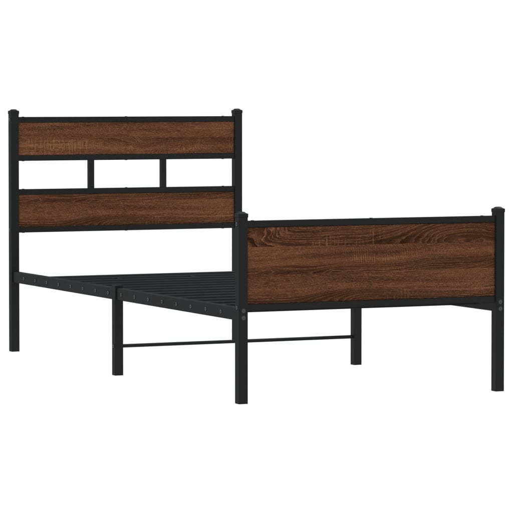 Giroletto senza Materasso Rovere Marrone 90x190cm in Truciolato | homemem39
