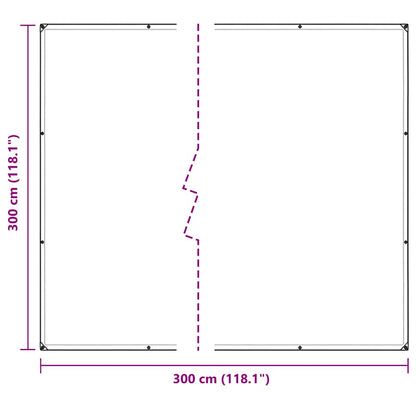 Telone trasparente con occhielli 3x3 m in polietilene | homemem39
