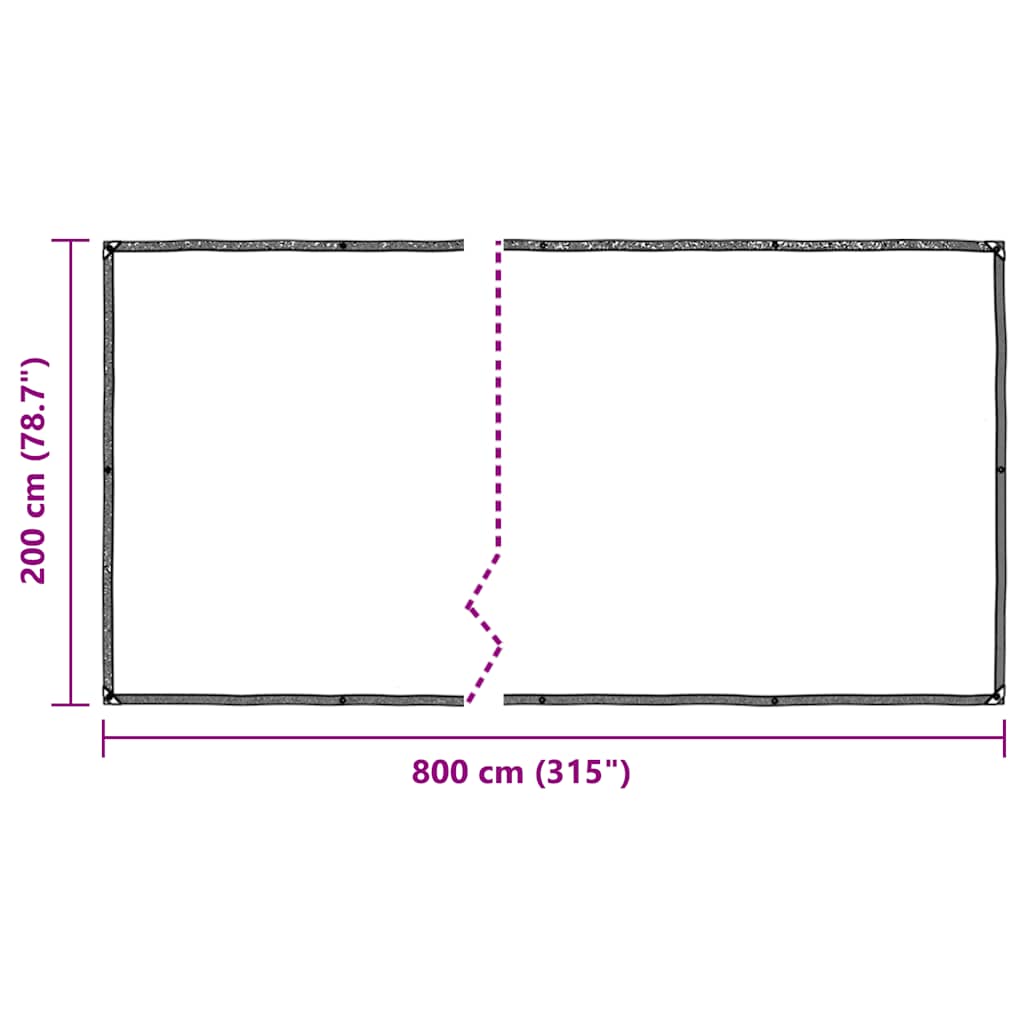 Telone Trasparente con Occhielli 2x8 m in Polietilene | homemem39
