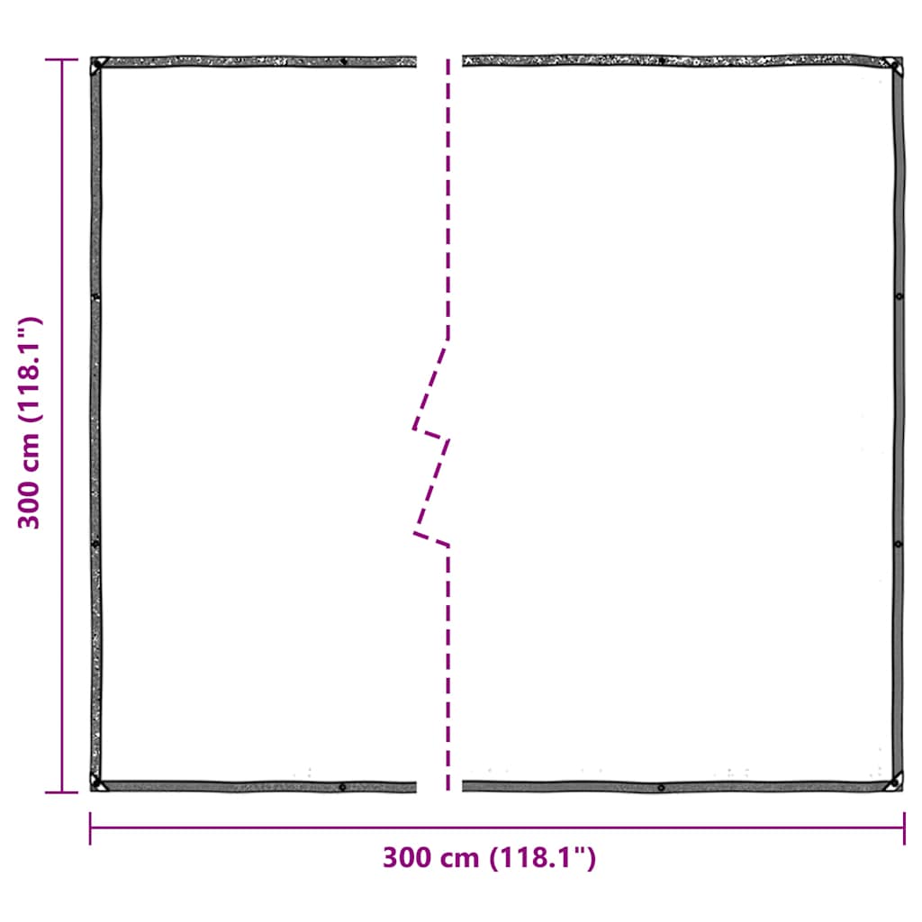 Telone trasparente con occhielli 3x3 m in polietilene