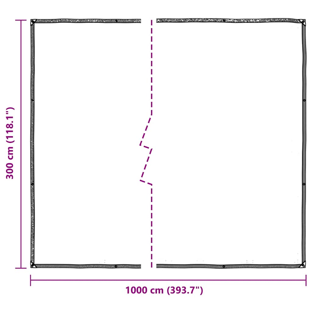 Telone Trasparente con Occhielli 3x10 m in Polietilene