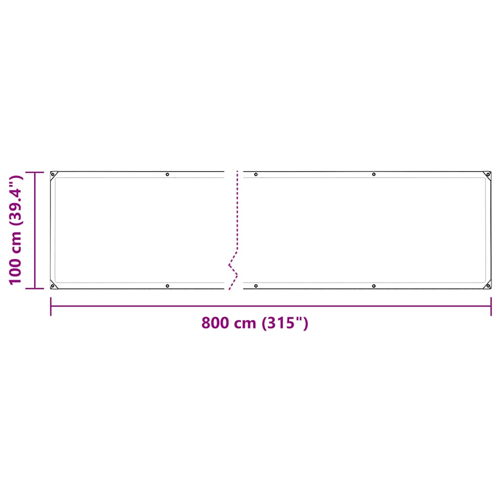 Telone Trasparente con Occhielli 1x8 m in PVC | homemem39