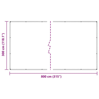 Telone Trasparente con Occhielli 3x8 m in PVC | homemem39