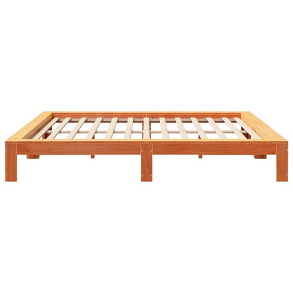 Letto senza Materasso Marrone Cera 200x200 cm in Legno di Pino | homemem39