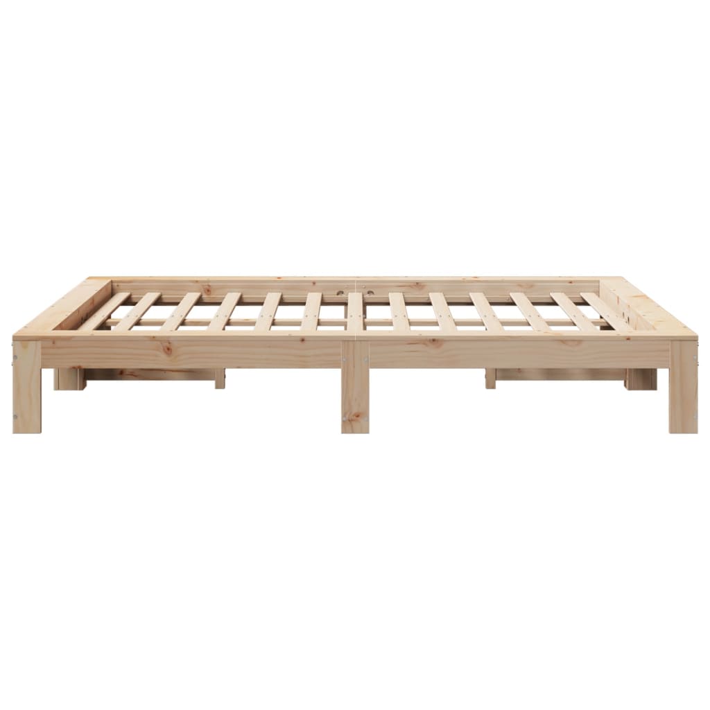 Letto senza Materasso 140x200 cm in Legno Massello di Pino | homemem39