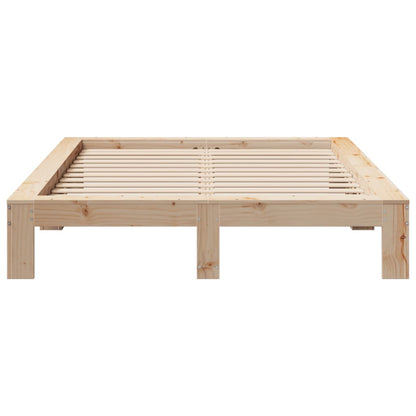 Letto senza Materasso 140x200 cm in Legno Massello di Pino | homemem39