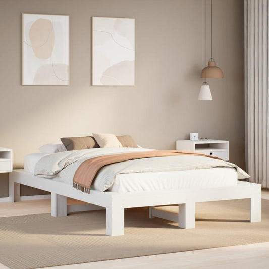 Letto senza Materasso Bianco 120x200 cm Legno Massello di Pino | homemem39