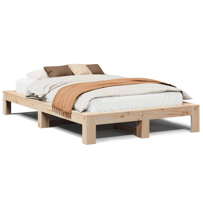 Letto senza Materasso 135x190 cm in Legno Massello di Pino | homemem39