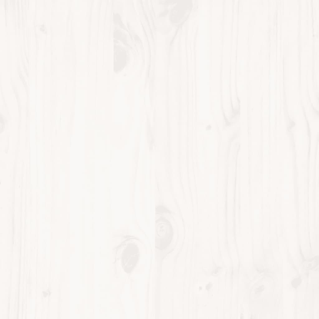 Letto senza Materasso Bianco 135x190 cm Legno Massello di Pino